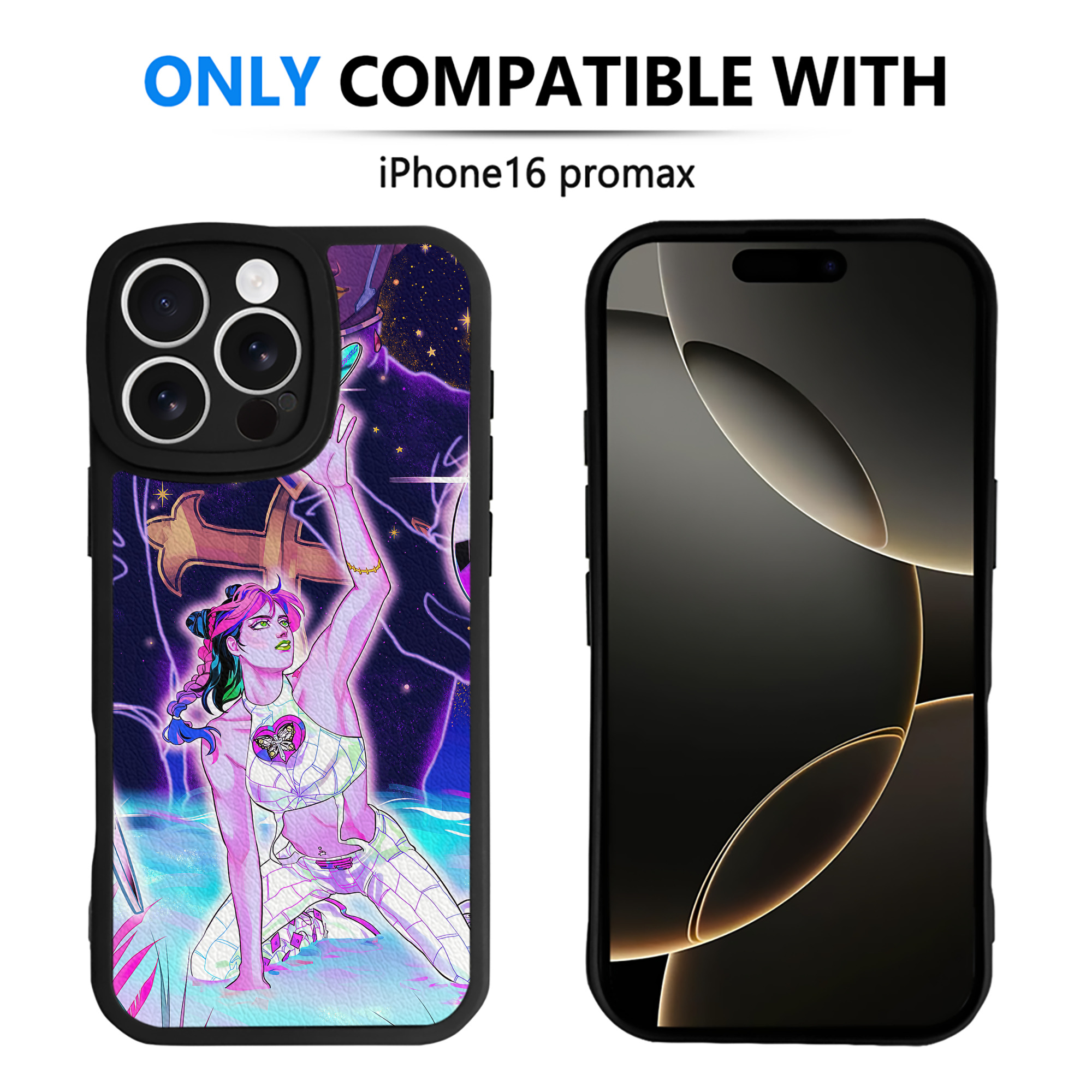 （画像用） ジョジョの奇妙な冒険 JoJo's Bizarre Adventure 【iPhone 16シリーズ対応】シリコンスマホケース（レザー調） 材質：シリコン